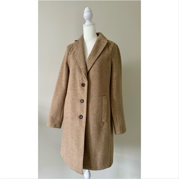 J.Crew Factory Herringbone Topcoat - Picture 11 of 12